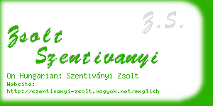 zsolt szentivanyi business card