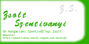 zsolt szentivanyi business card